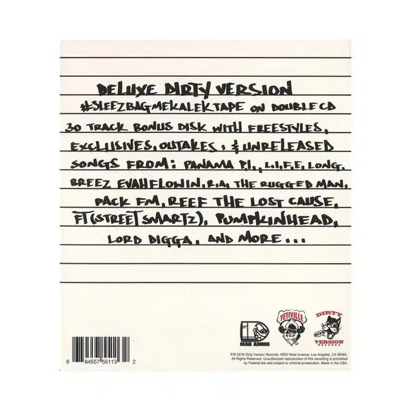 [BUNJANG] Sam The Sleezbag &amp; DJ Mekalek SleezbagMekalekTape 3CD Deluxe Edition / Sam The Sleezbag &amp; DJ Mekalek - 3CD 디럭스
