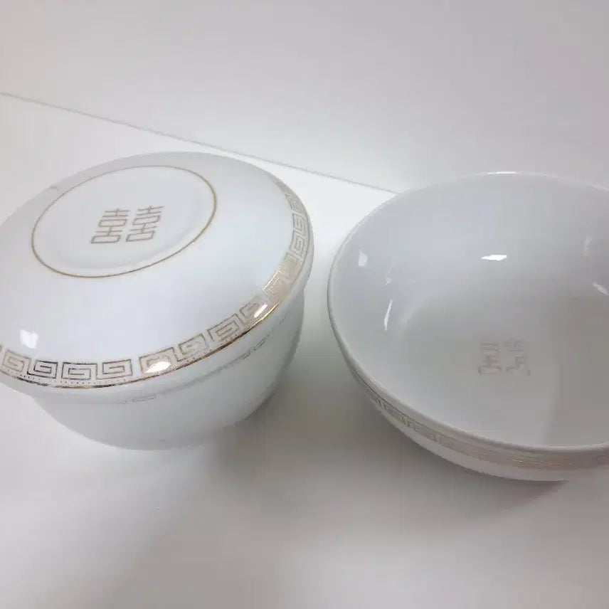 [BUNJANG] Haenamsa Korean Empire Era Outer Bowl Set / 행남사 강점기 외사기 1벌(밥그릇,밥뚜껑,국그릇)