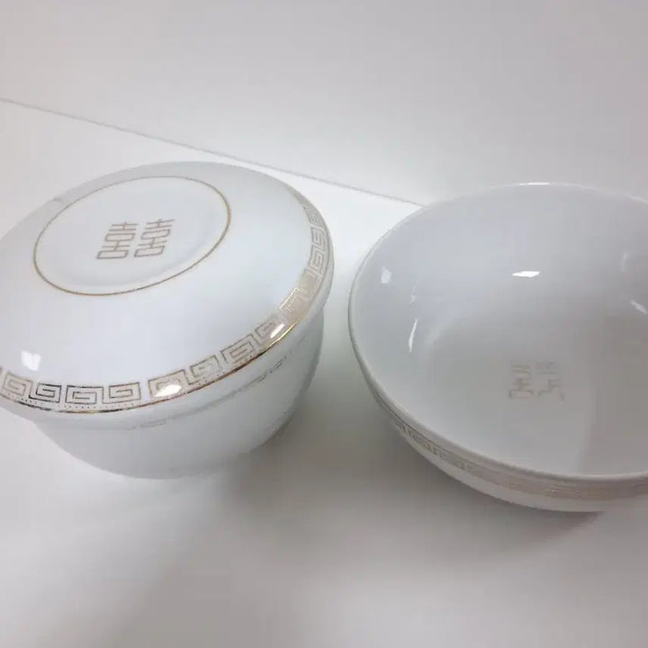 [BUNJANG] Haenamsa Korean Empire Era Outer Bowl Set / 행남사 강점기 외사기 1벌(밥그릇,밥뚜껑,국그릇)
