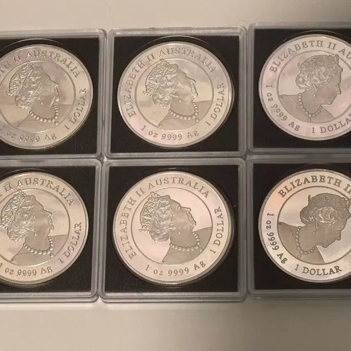 [BUNJANG] Australia Zodiac Color Coin 6-Coin Set - Queen Elizabeth II $1 / 호주 십이지신 컬러 주화 6종 세트 - 엘리자베스 2세 여왕 1달러
