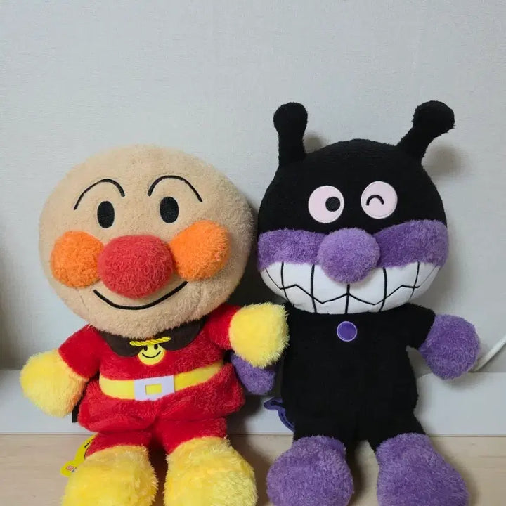 [BUNJANG] Anpanman Baikinman Plush Doll Set (Medium-Large) / 호빵맨 세균맨 인형 세트