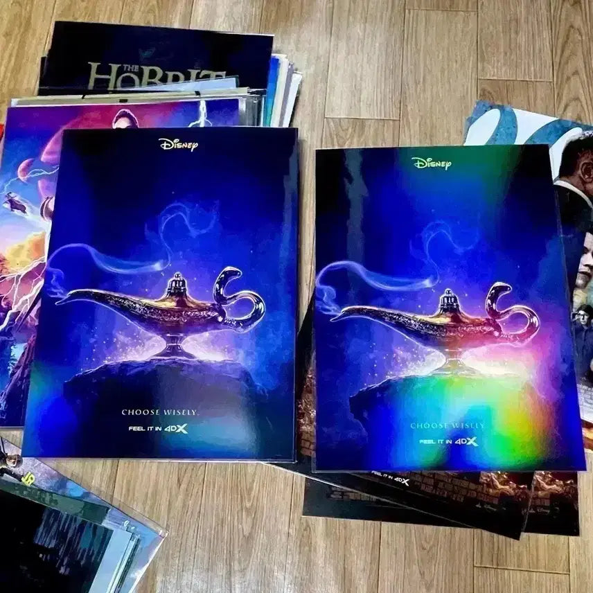 [BUNJANG] Aladdin 4DX A3 Hologram Poster (Re-release) / 알라딘 4DX A3포스터 재개봉 홀로그램 특전 씨네Q 디즈니영화