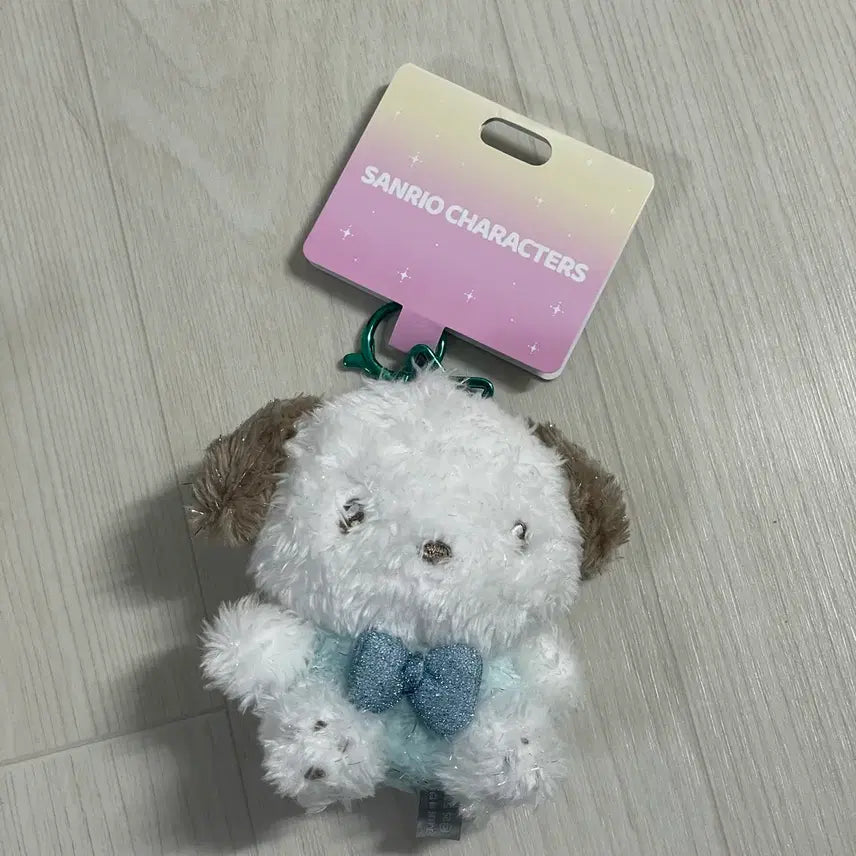 [BUNJANG] Sanrio Sparkling Pastel Pochacco Doll Bag Charm Keychain / 산리오 반짝파스텔 포차코 인형 가방걸이 키링