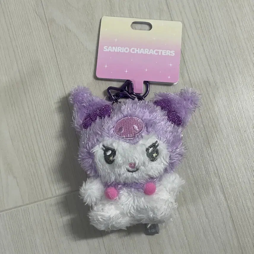[BUNJANG] Sanrio Kuromi Sparkling Pastel Doll Bag Charm Keychain / 산리오 반짝파스텔 쿠로미 인형 가방걸이 키링