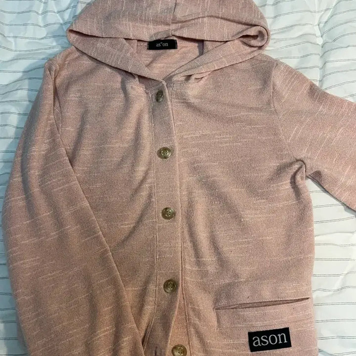 [BUNJANG] AZ ONN Sunday Hooded Cardigan Pink / 애즈온 썬데이 후드 가디건 핑크