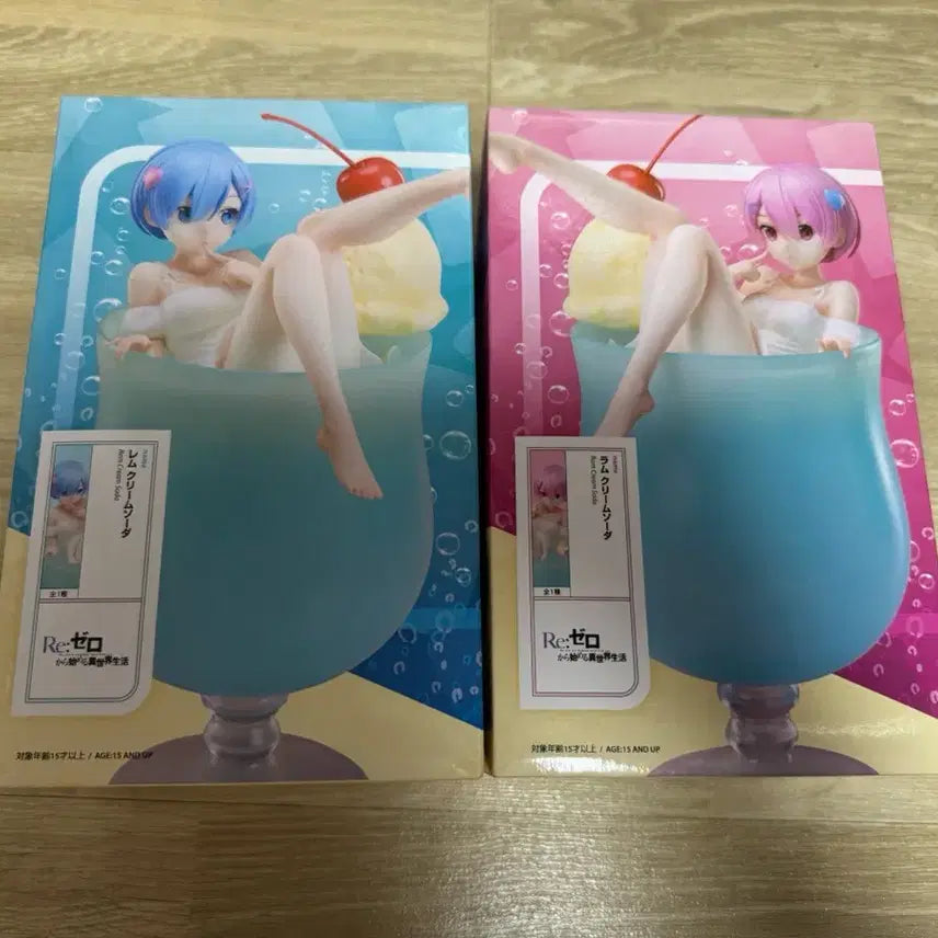 [BUNJANG] Re:Zero Rem Ram Cream Soda Figure / 리제로 렘 람 크림소다 피규어