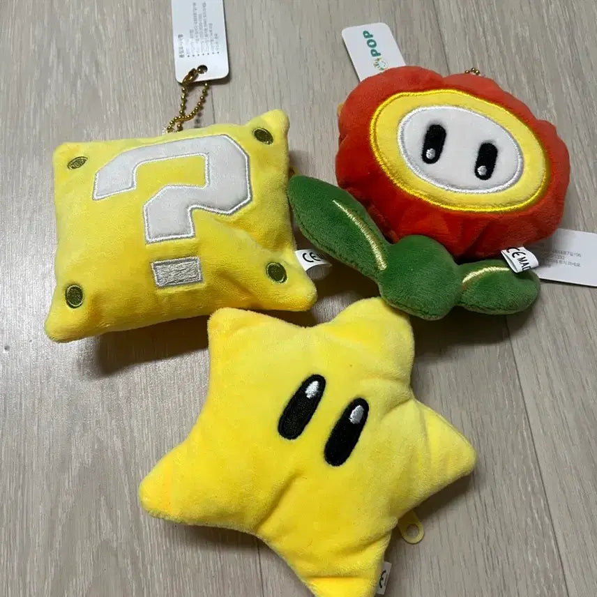 [BUNJANG] Super Mario Bros. Plush Coin Purse Set (Star, Fireball, Block) / 슈퍼마리오 굿즈 봉제 동전지갑3종 세트 (스타/파이어볼/블록)