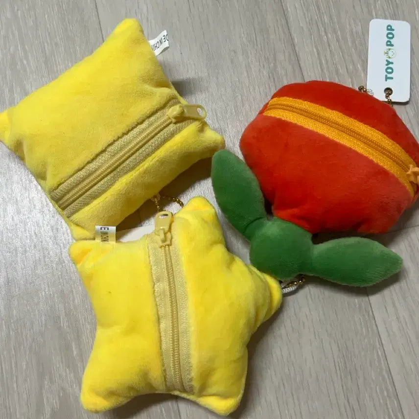 [BUNJANG] Super Mario Bros. Plush Coin Purse Set (Star, Fireball, Block) / 슈퍼마리오 굿즈 봉제 동전지갑3종 세트 (스타/파이어볼/블록)