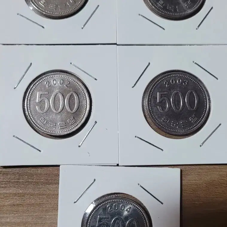 [BUNJANG] Circulated 500 KRW Coins (2000-2004) - Bundle Set / 동전 사용제 500원  2000년 ~2004년 일괄