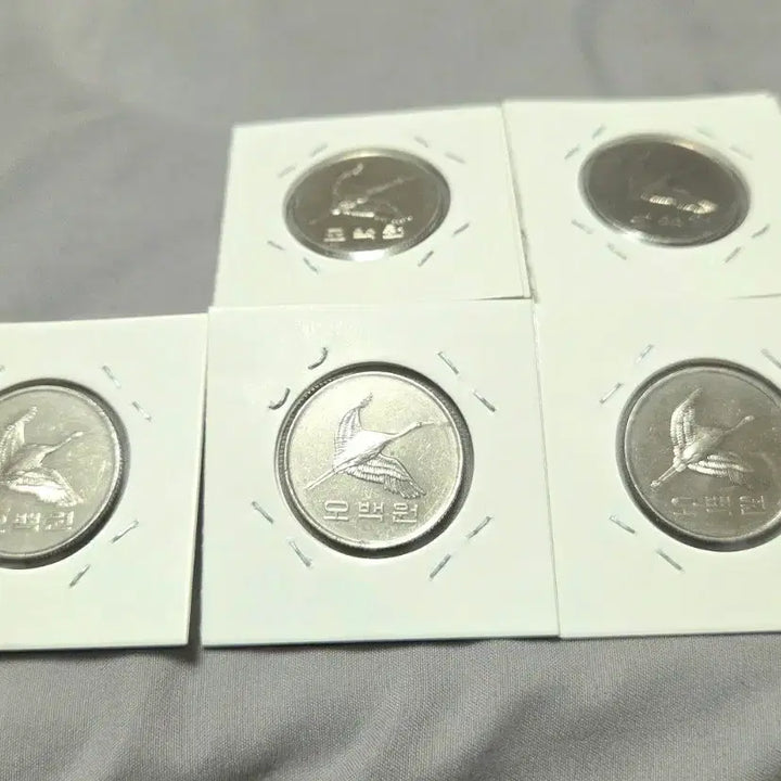 [BUNJANG] 2012 500 KRW Coins - 5 Coin Bundle (Near Mint Condition) / 2012년 500원 동전 5개 극미급