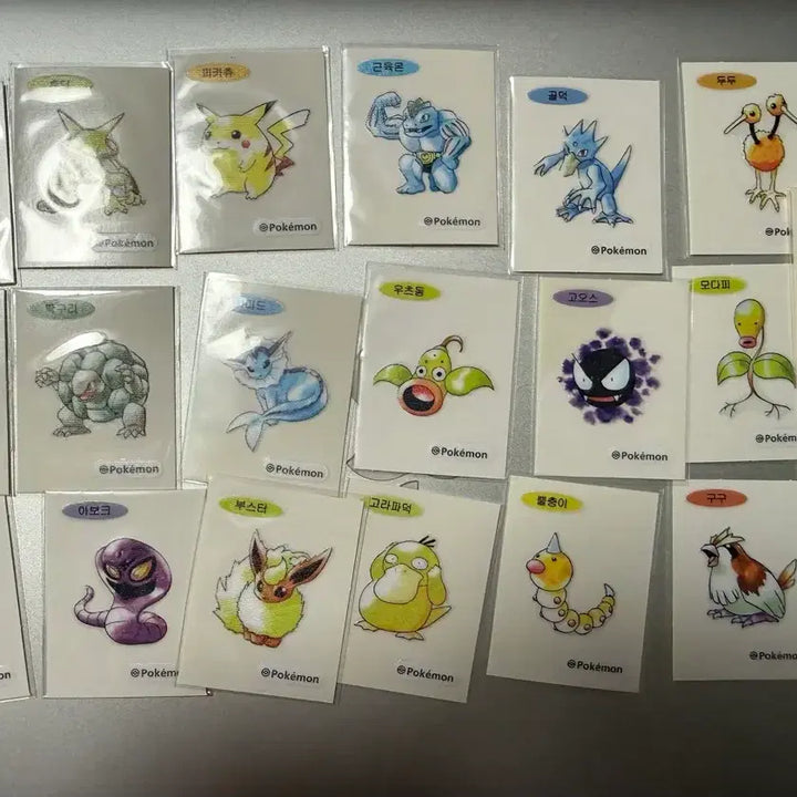 [BUNJANG] Pokemon Sticker Artwork Bundle Set (18 Stickers) / 포켓몬띠부씰 아트웍 18장 일괄