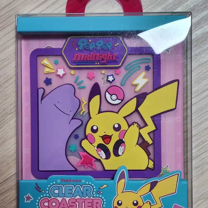 [BUNJANG] Pokémon Midnight Clear Coaster Pikachu / 포켓몬 팝팝 미드나잇 투명 코스터 피카츄