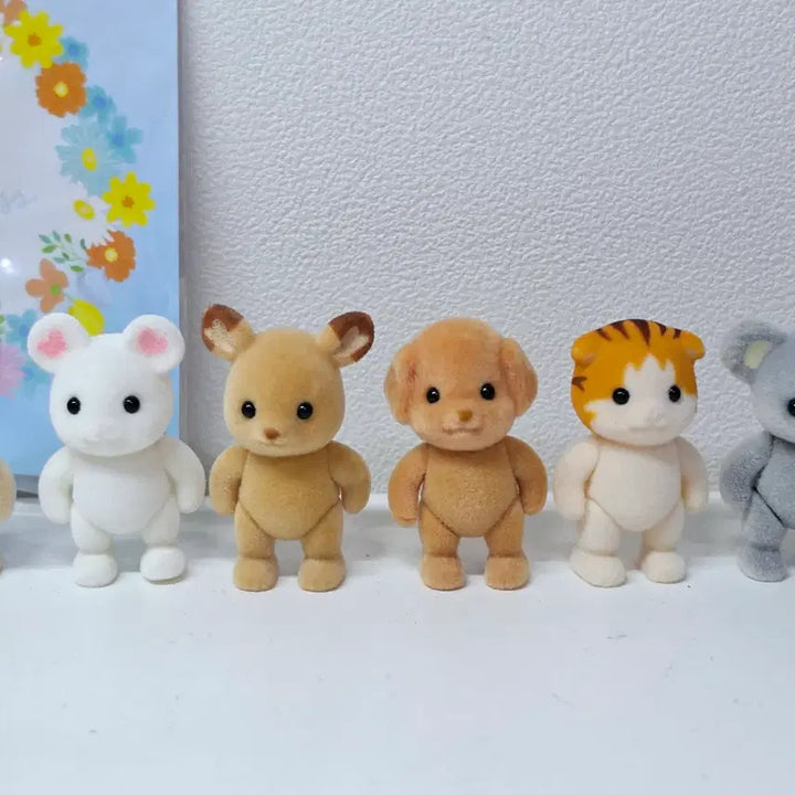 [BUNJANG] Sylvanian Families Standing Baby Figure Bundle Set (8 figures) / 실바니안 직립아기 8마리(일괄/토이푸들, 메이플캣 등)