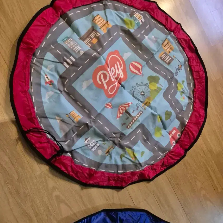[BUNJANG] LEGO Compatible Toy Storage Mat Bag - Blue/Pink Set / 레고 장난감 정리함 겸 놀이매트 블루/핑크팝니다