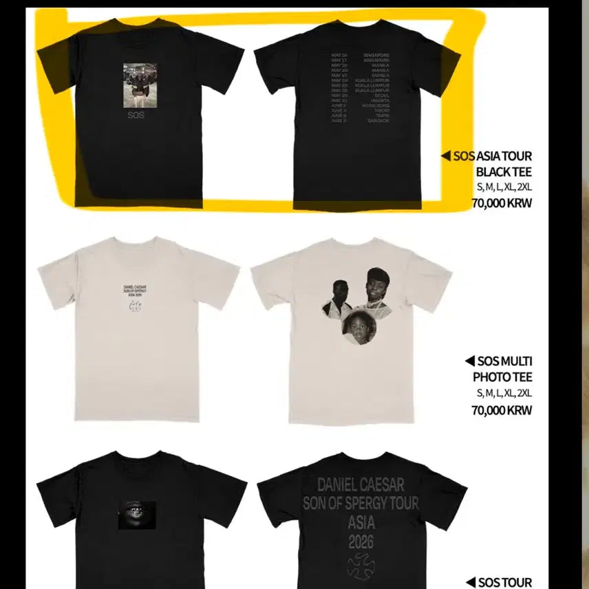 [BUNJANG] Daniel Caesar MD T-Shirt Size XL / 다니엘 시저 md 티셔츠 1번 XL