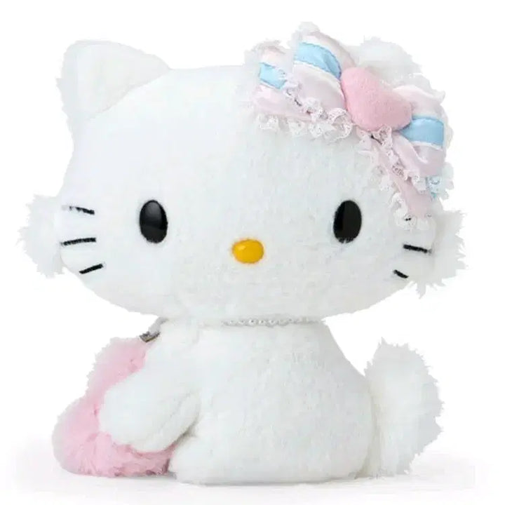 [BUNJANG] Charmmy Kitty Fuwa Fuwa Heart Plush Doll / 챠미키티 헤이세이 후와후와 하트 누이 인형