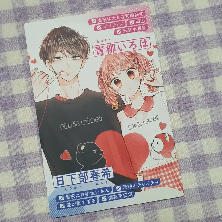 [BUNJANG] Hoshino Mizuki "Overwhelming Boyfriend" Profile Card - Bessatsu Margaret Shōjo Manga Goods / 과분한남친 프로필 카드 불가항력의 호시노 미즈키 별책마가렛 순정만화 굿즈