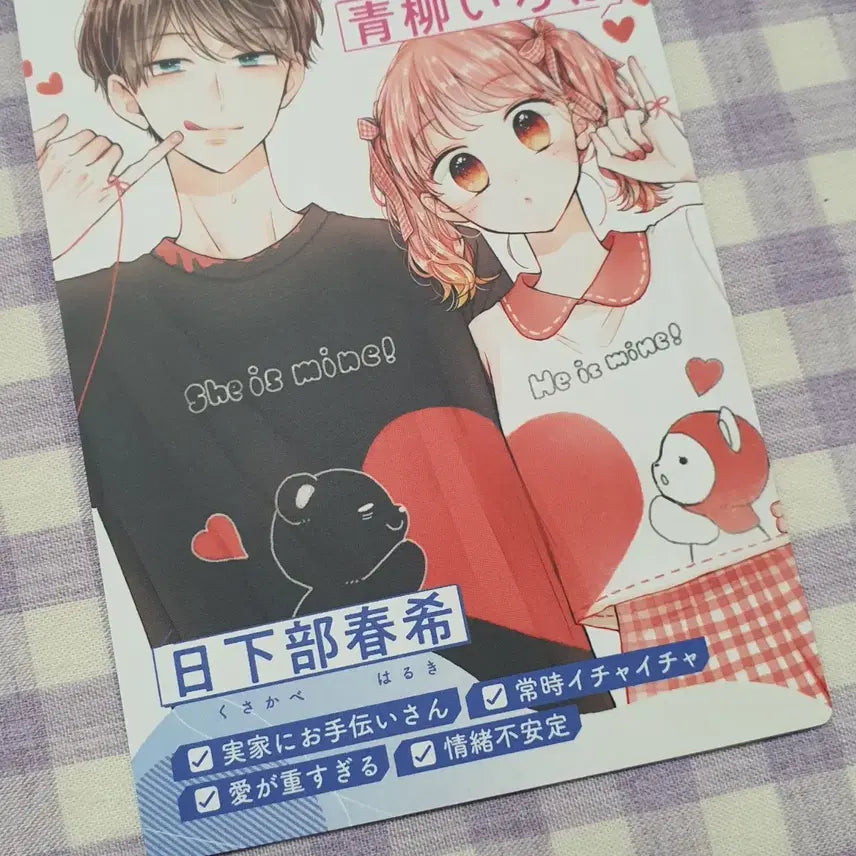[BUNJANG] Hoshino Mizuki "Overwhelming Boyfriend" Profile Card - Bessatsu Margaret Shōjo Manga Goods / 과분한남친 프로필 카드 불가항력의 호시노 미즈키 별책마가렛 순정만화 굿즈