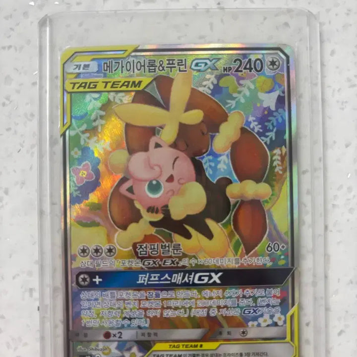 [BUNJANG] Mega Aerodactyl &amp; Puu Rin TAG TEAM GX SR Special Illustration / 메가이어롭&amp;푸린 TAG TEAM GX SR특일