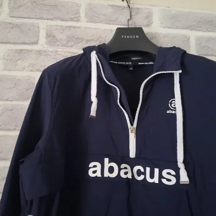 [BUNJANG] Abacus Navy Anorak Hood Windbreaker Jumper Size 105 / 아바쿠스 네이비 아노락 후드 바람막이점퍼105