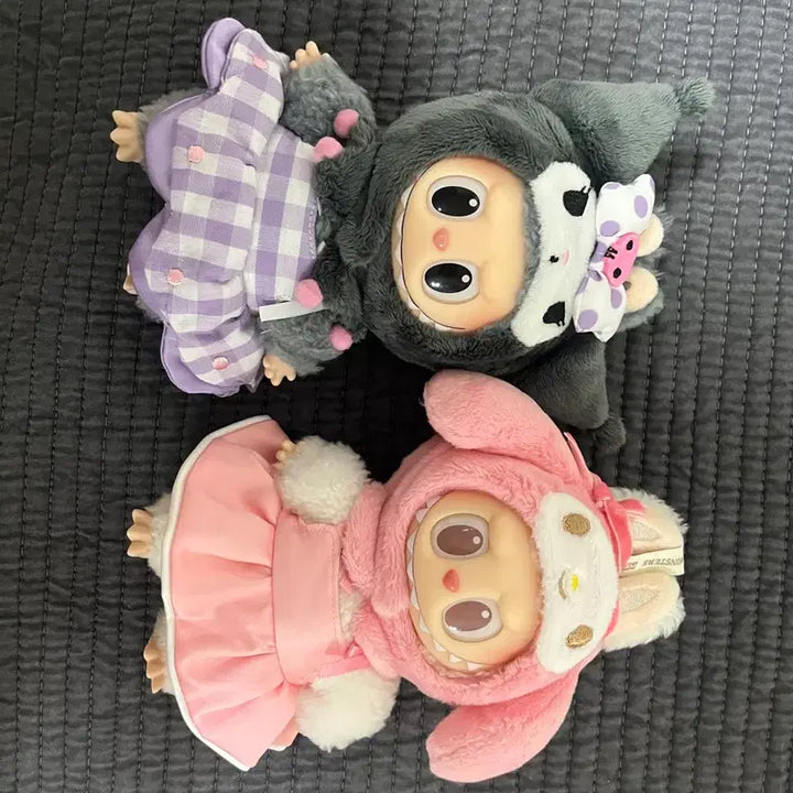 [BUNJANG] THE MONSTERS x Sanrio Characters Collaboration Plush Keychain Set / THE MONSTERS  산리오 개릭터 시리즈 인형 키링