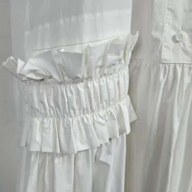 [BUNJANG] LEE MATHEWS Elsie SS Pleat Shirtdress (Natural, Size 3) / 새상품)리매튜스 셔츠 원피스