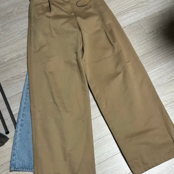 [BUNJANG] Kijun Beige Wide Cotton Pants / Kijun 베이지 와이드 팬츠