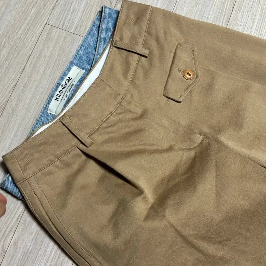 [BUNJANG] Kijun Beige Wide Cotton Pants / Kijun 베이지 와이드 팬츠