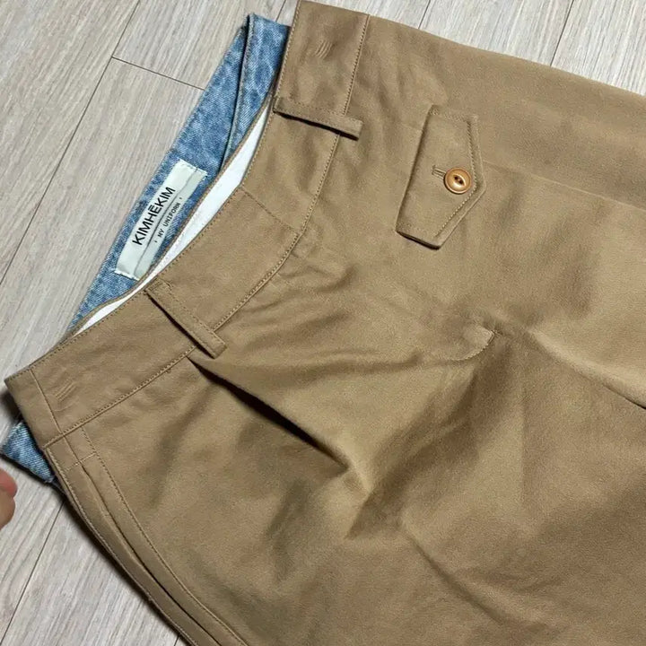 [BUNJANG] Kijun Beige Wide Cotton Pants / Kijun 베이지 와이드 팬츠
