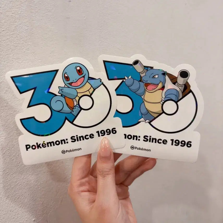 [BUNJANG] Pokemon 30th Anniversary Squirtle &amp; Blastoise Holographic Sticker Set / 꼬부기 거북왕 포켓몬 30주년 스티커