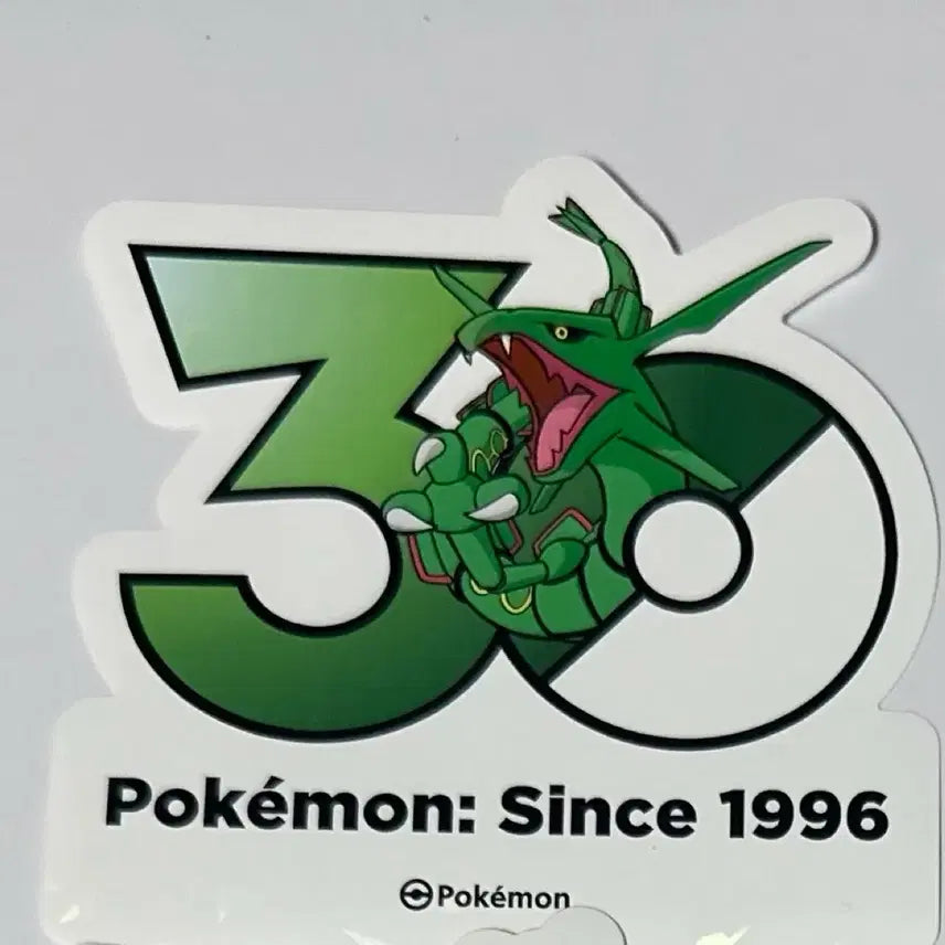 [BUNJANG] Pokemon 30th Anniversary Logo Sticker Rayquaza / 포켓몬 30주년 로고 스티커 레쿠자