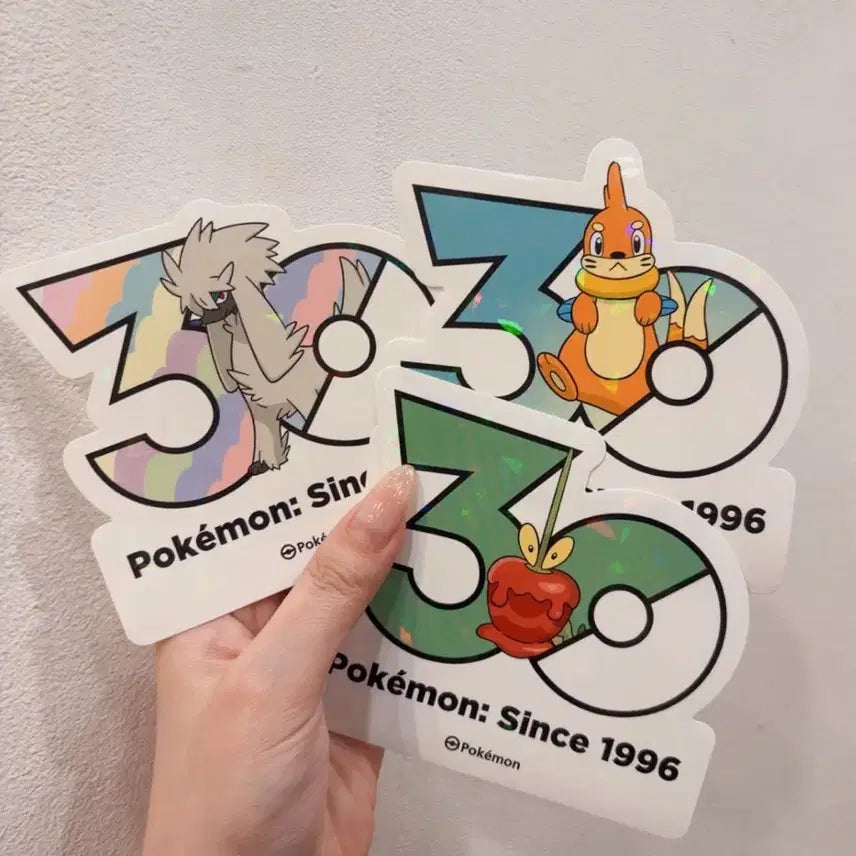[BUNJANG] Tremia Viseul &amp; Gwamir Pokemon 30th Anniversary Sticker Set / 트리미앙 브이젤 과미르 포켓몬 30주년 스티커