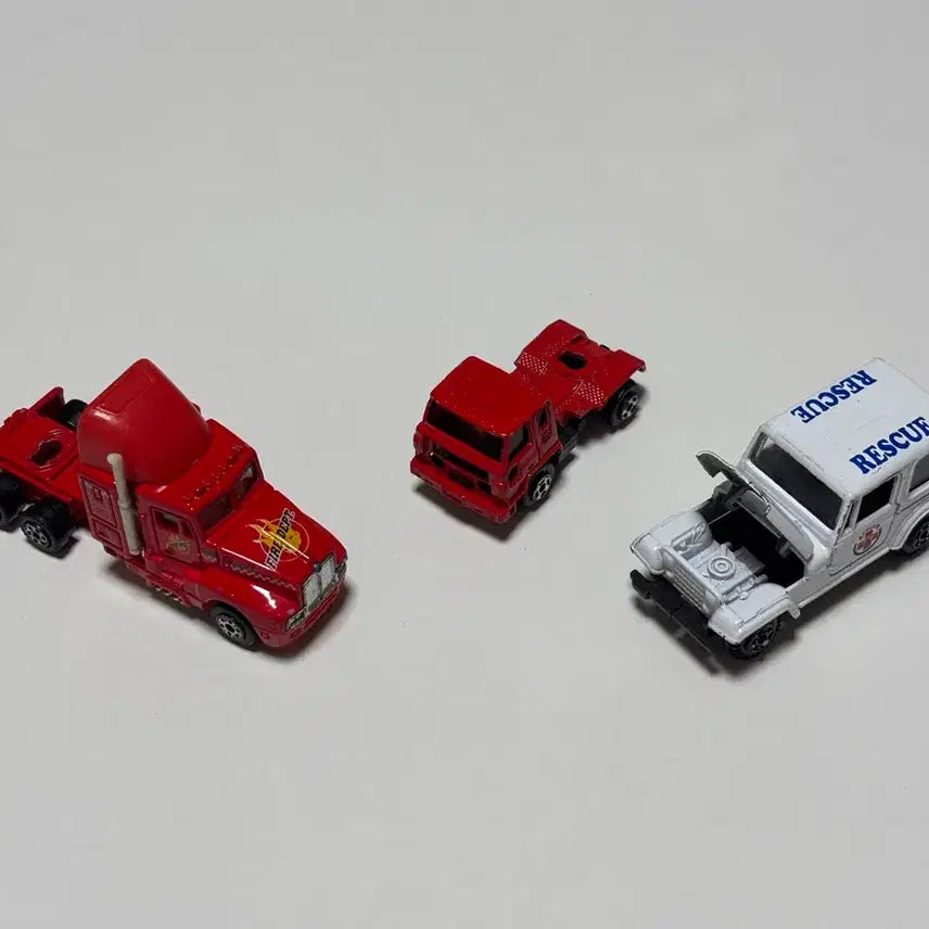 [BUNJANG] Welly Fire Rescue Vehicle 3-Piece Bundle Set / [올드 미니카]소방 구조 차량 3종 (웰리)
