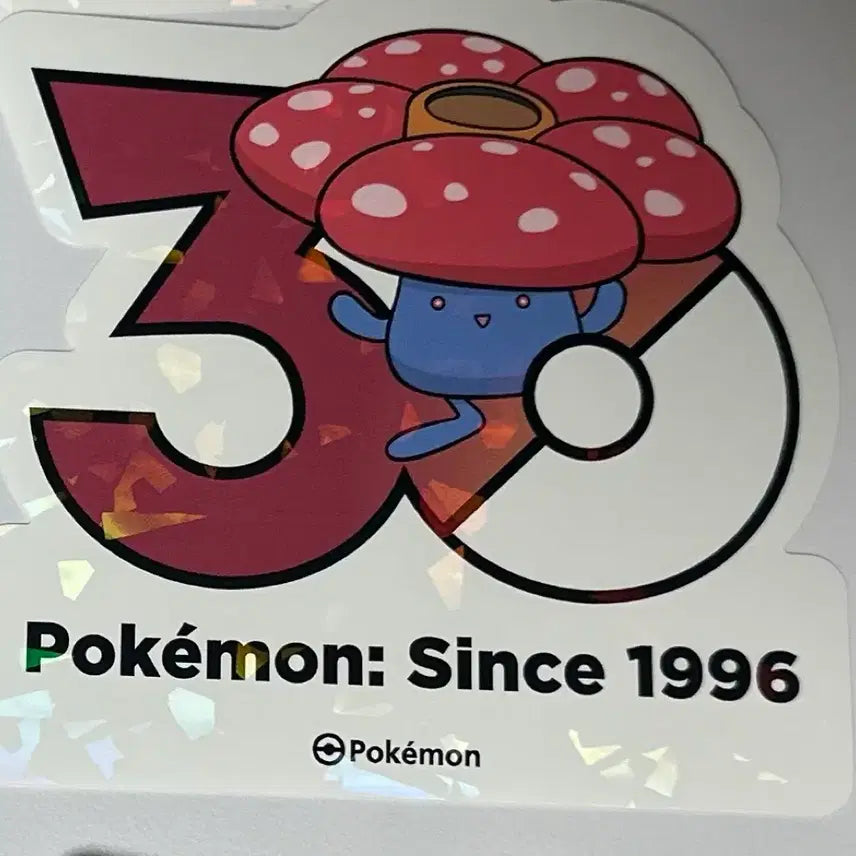 [BUNJANG] Pokemon 30th Anniversary Logo Sticker Rafflesia / 포켓몬 30주년 로고 스티커 라플레시아