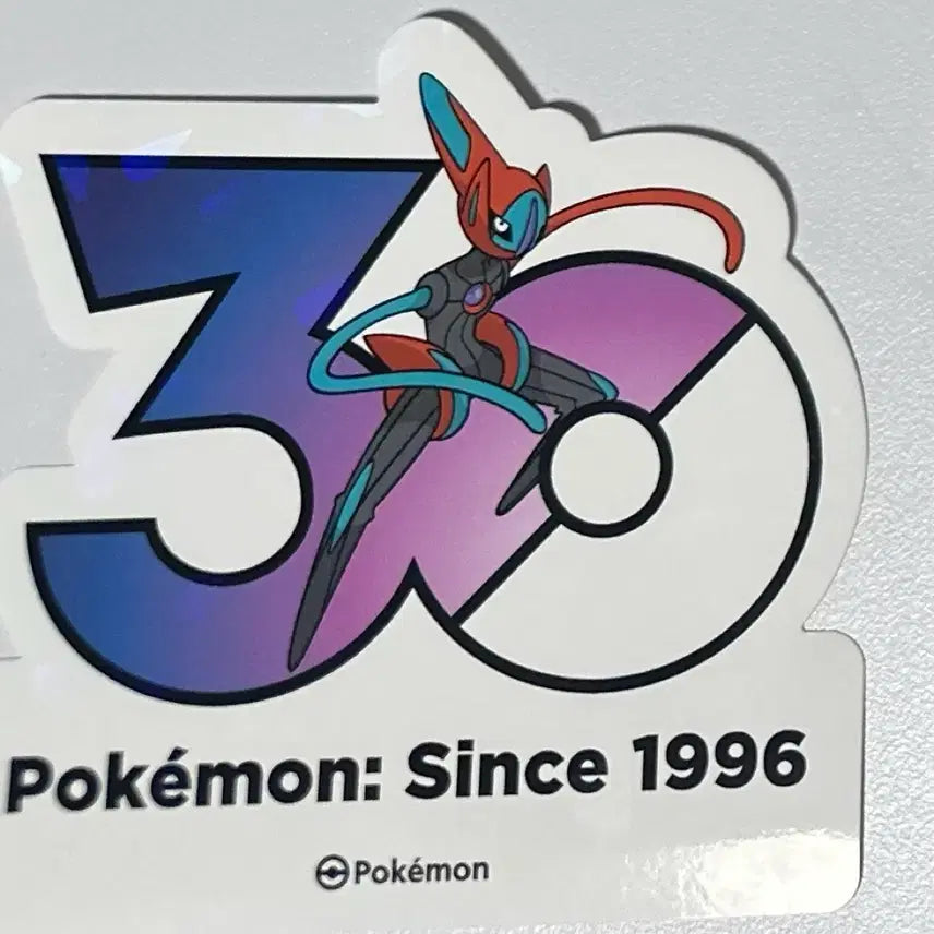 [BUNJANG] Pokemon 30th Anniversary Deoxys Logo Sticker / 포켓몬 30주년 로고 스티커 테오키스