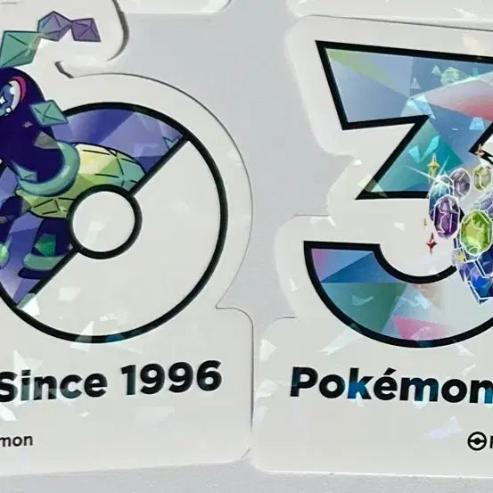 [BUNJANG] Pokemon 30th Anniversary Logo Sticker Set (Terastal) / 포켓몬 30주년 로고 스티커 테라파고스 외 3종