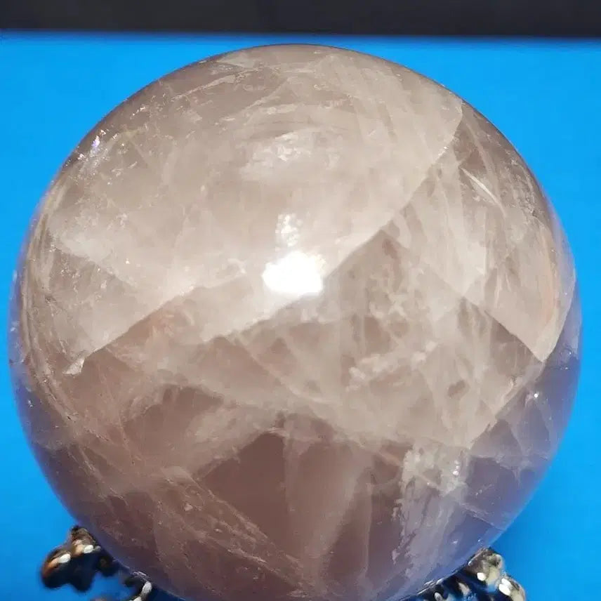[BUNJANG] Natural Rose Quartz Sphere with Stand / 천연 로즈쿼츠 구체 원석+받침대