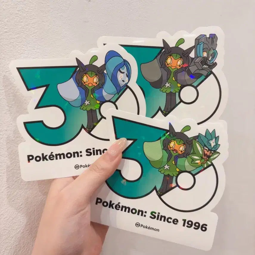 [BUNJANG] Pokemon 30th Anniversary Holographic Sticker Set / 오거폰 3종 포켓몬 30주년 스티커