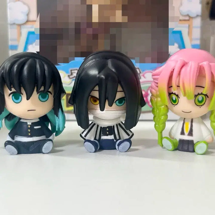 [BUNJANG] Demon Slayer Mini Gacha Figures Bundle Muichiro Tokito, Obanai Iguro, Mitsuri Kanroji / 귀멸의 칼날 미니 가챠 피규어 일괄 무이치로 오바나이 미츠리