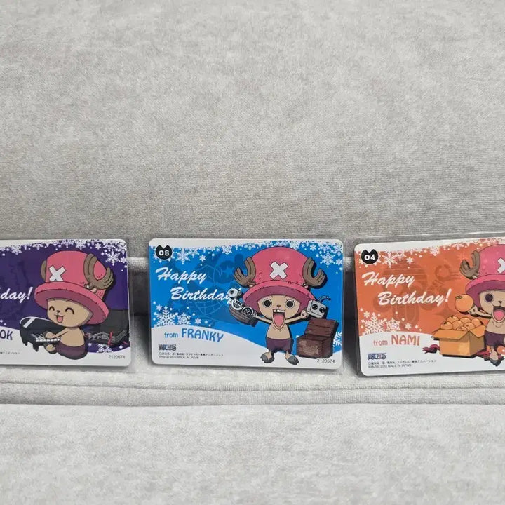 [BUNJANG] One Piece Chopper Birthday Card Set (3 Cards) / 원피스 쵸파 생일카드 3장 판매