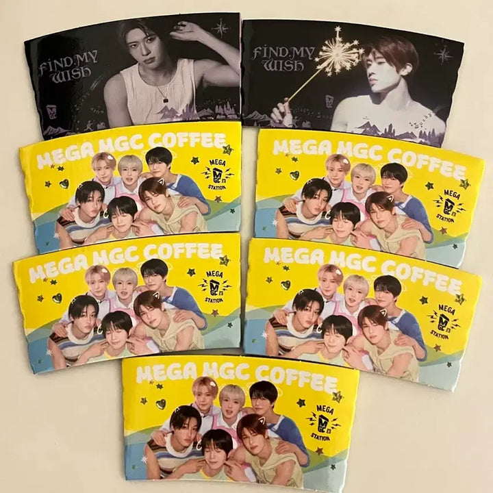 [BUNJANG] NCT WISH Sion Group Cup Holder Bundle Set / 일괄) 엔시티위시 시온 단체 메가커피 컵홀더