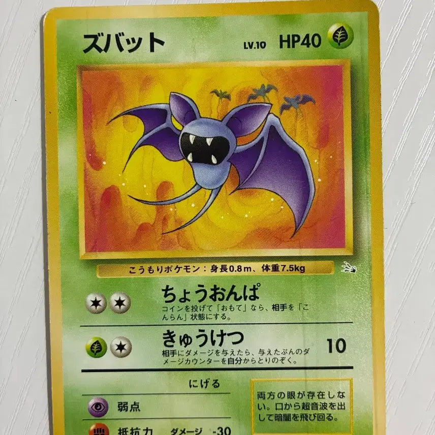 [BUNJANG] Pokemon Card 1996 Zubat / 포켓몬카드 초기 1996 쥬벳