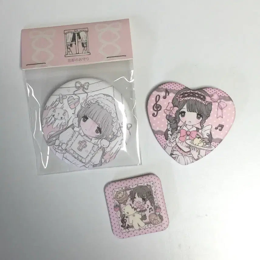 [BUNJANG] Milky Heart Badge Pinbutton / 밀키하트 뱃지 핀버튼