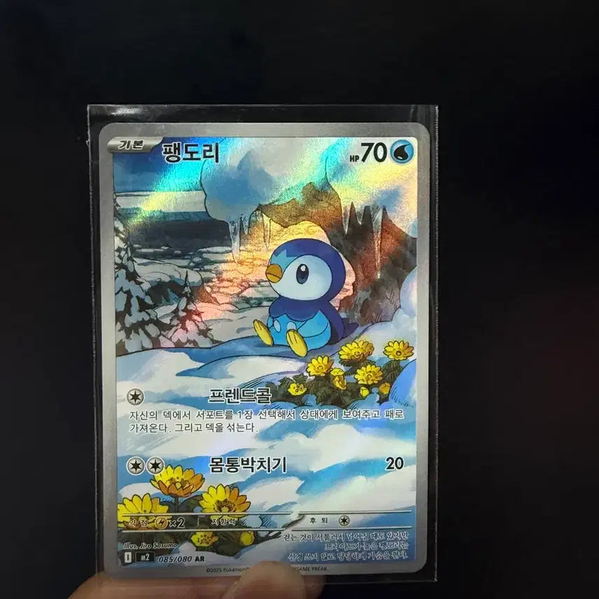 [BUNJANG] Pokemon Trading Card Piplup AR / 포켓몬스터 카드 팽도리 ar