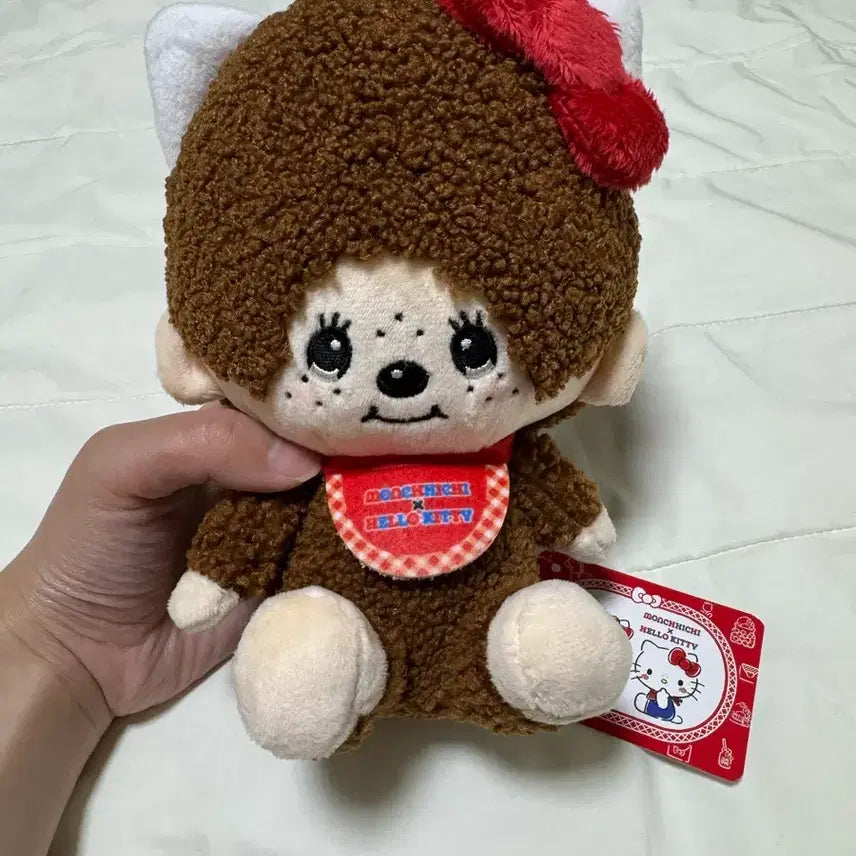 [BUNJANG] Monchhichi x Hello Kitty Collaboration Doll / 몬치치 헬로키티 콜라보 인형 택O 판매중
