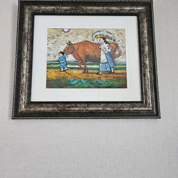 [BUNJANG] Korean Traditional Painting Frame: Pine Tree and Horse / 그림액자 한국화 그림 소나무 말