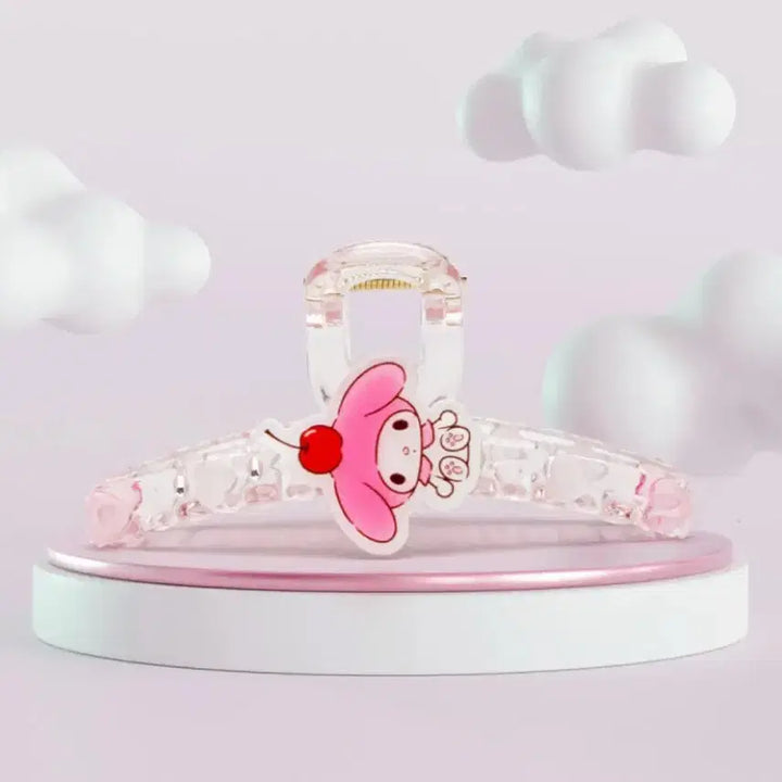 [BUNJANG] Sanrio My Melody Transparent Hair Clip / 산리오 투명헤어집게 체리 마이멜로디 새상품 마멜