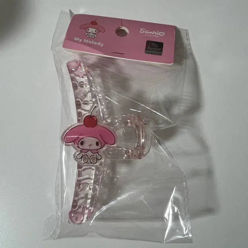 [BUNJANG] Sanrio My Melody Transparent Hair Clip / 산리오 투명헤어집게 체리 마이멜로디 새상품 마멜