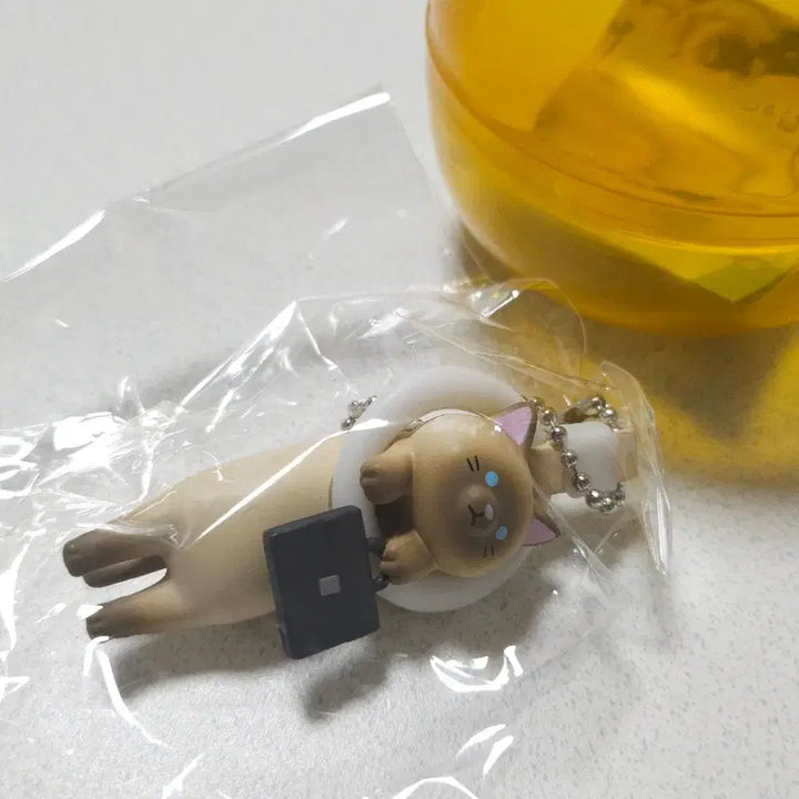 [BUNJANG] Sealed Office Cat Gacha Keyring Siamese Cat / (미개봉 새상품) 출근 고양이 가챠 키링 샴고양이