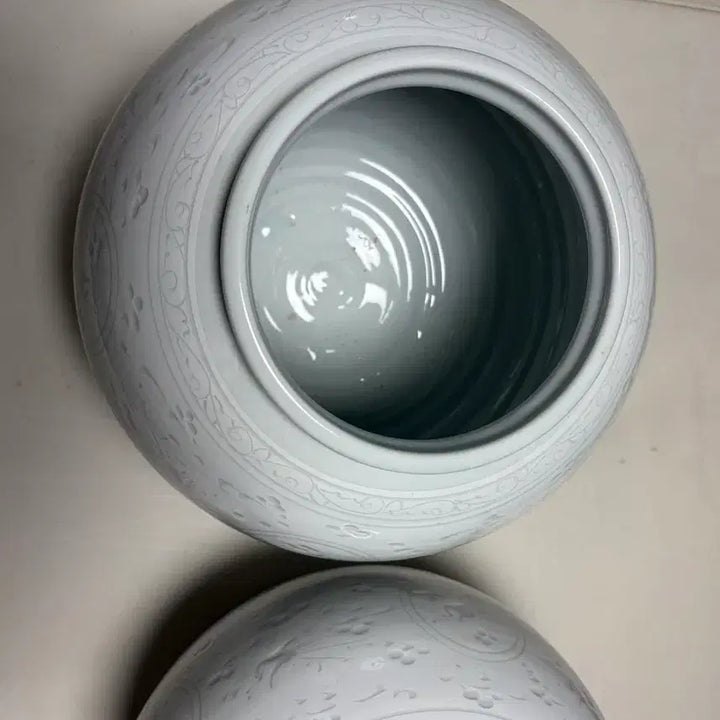 [BUNJANG] White Porcelain Blue-and-White Motif Jar Set / 백자 청화 문양 항아리 세트